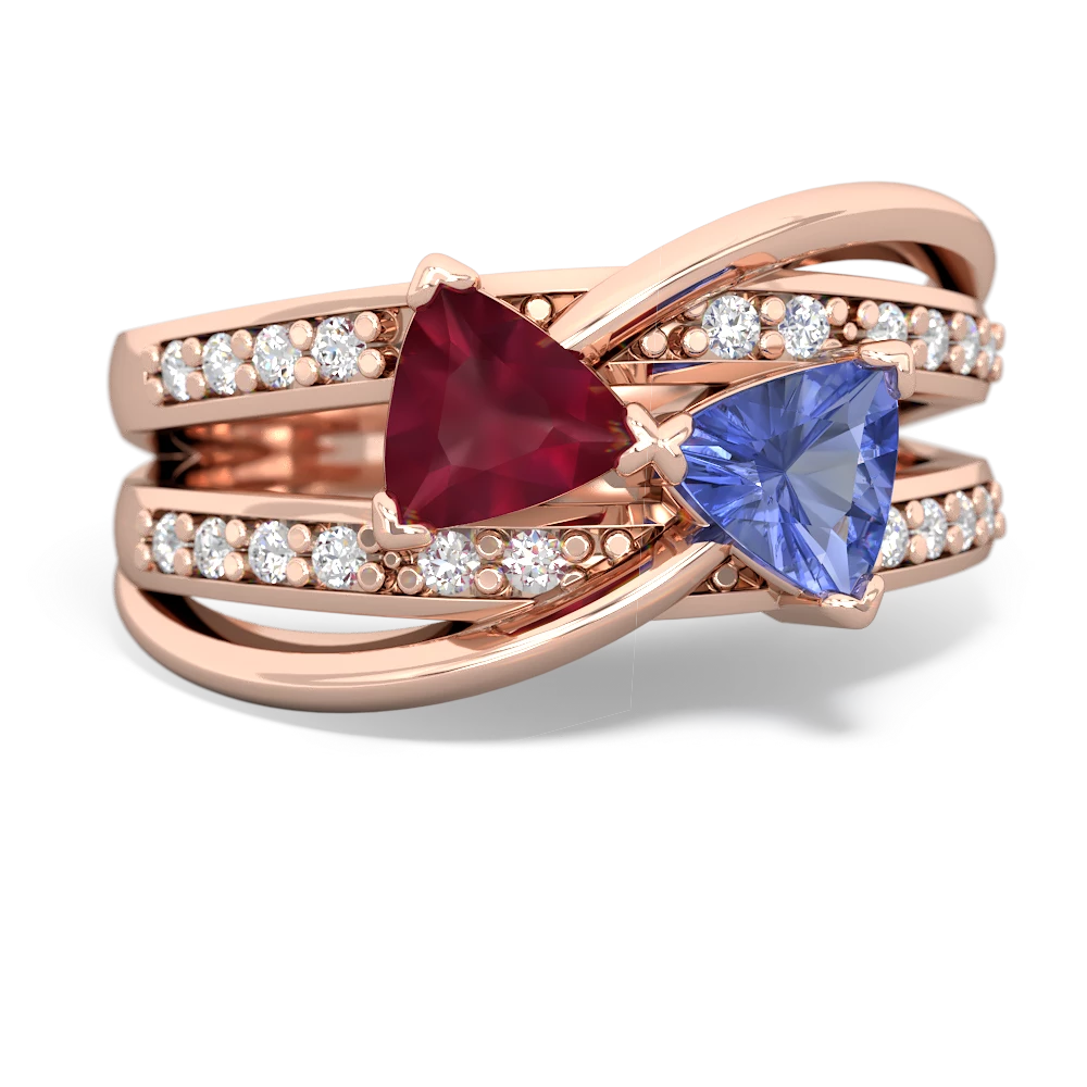 Ruby Bowtie 14K Rose Gold ring R2360