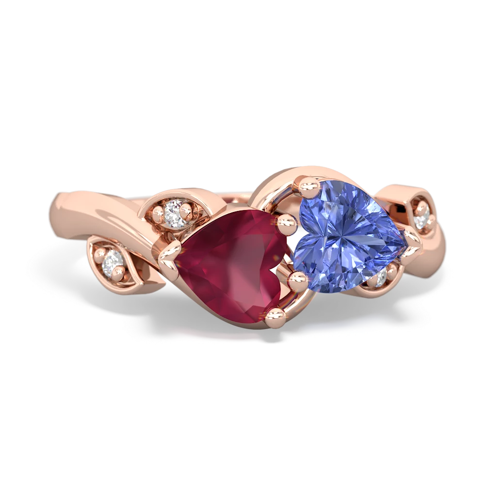 Ruby Floral Elegance 14K Rose Gold ring R5790