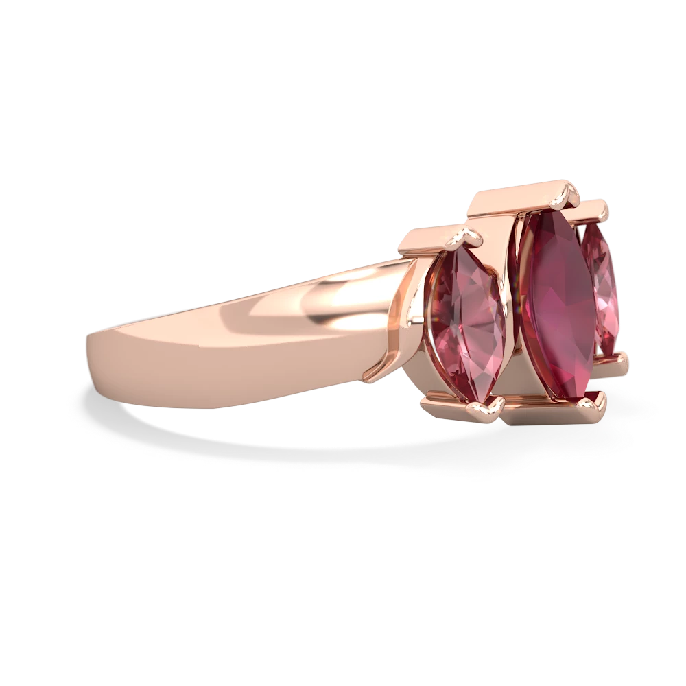 Ruby Three Peeks 14K Rose Gold ring R2433