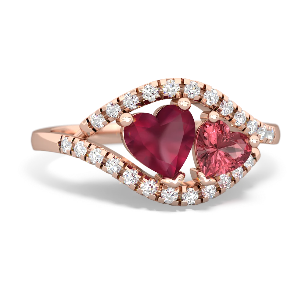 Ruby Mother And Child 14K Rose Gold ring R3010