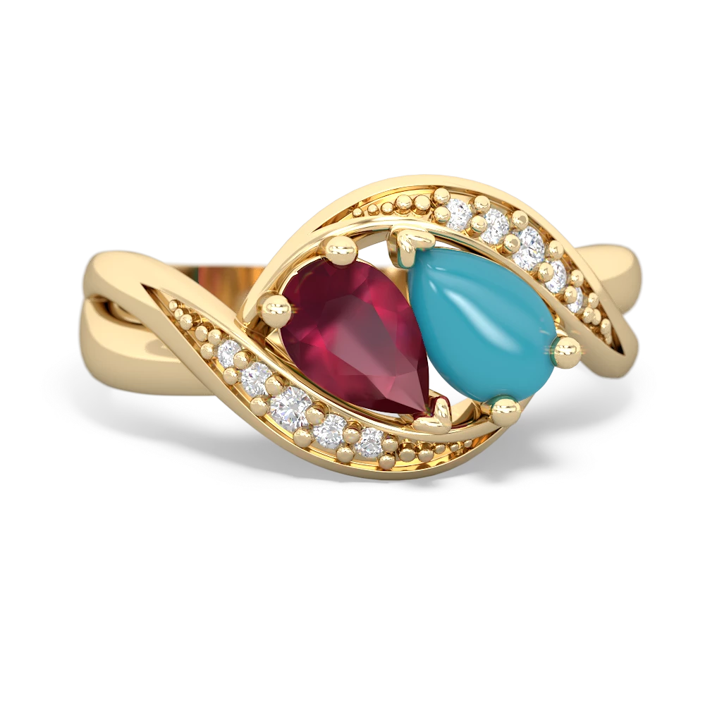 Ruby Summer Winds 14K Yellow Gold ring R5342