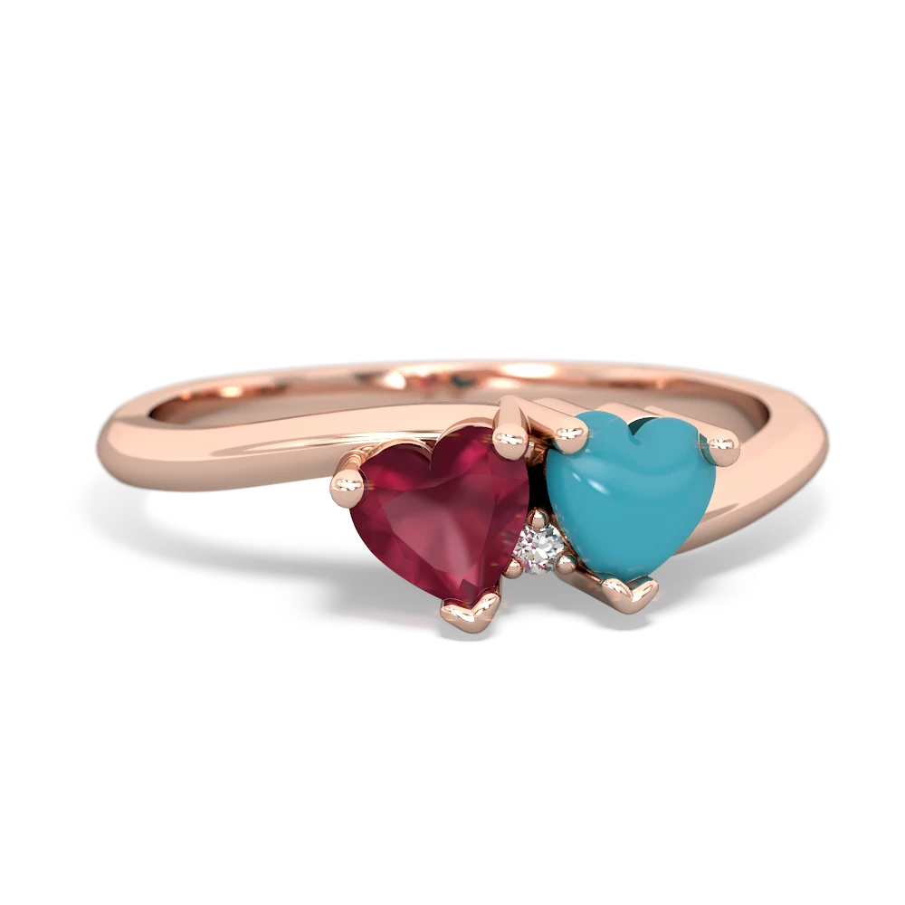 Ruby Sweethearts 14K Rose Gold ring R5260