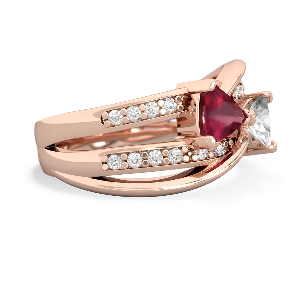 Ruby Bowtie 14K Rose Gold ring R2360