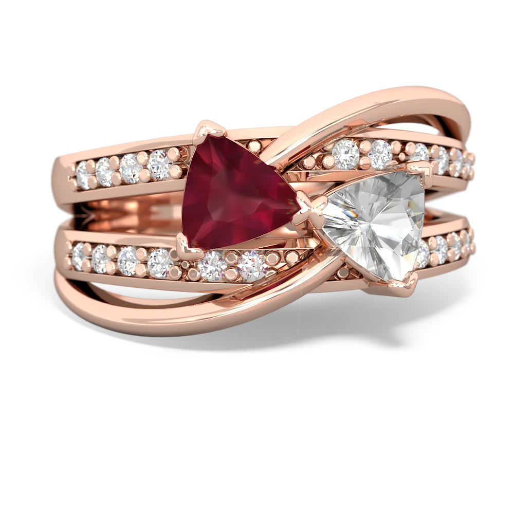 Ruby Bowtie 14K Rose Gold ring R2360