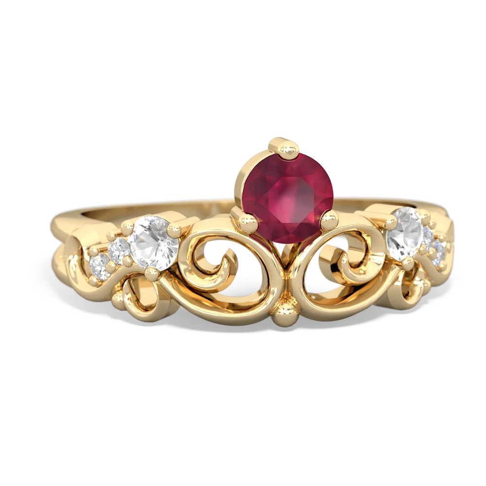 Ruby Crown Keepsake 14K Yellow Gold ring R5740