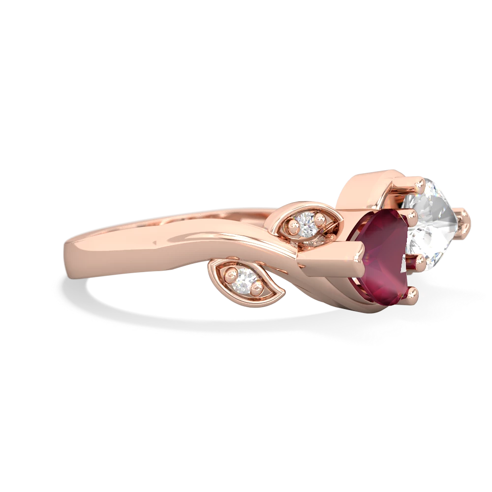 Ruby Floral Elegance 14K Rose Gold ring R5790