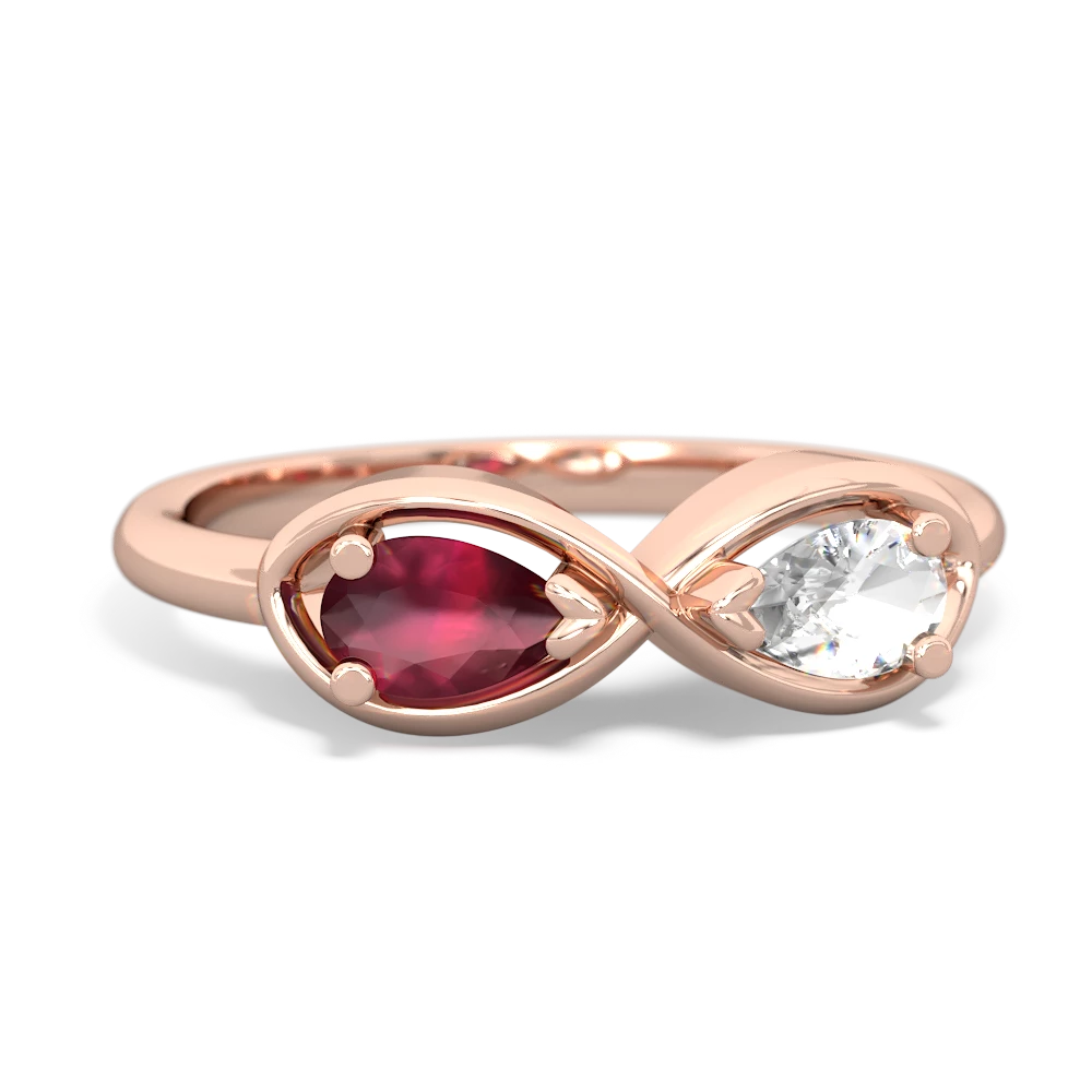 Ruby Infinity 14K Rose Gold ring R5050