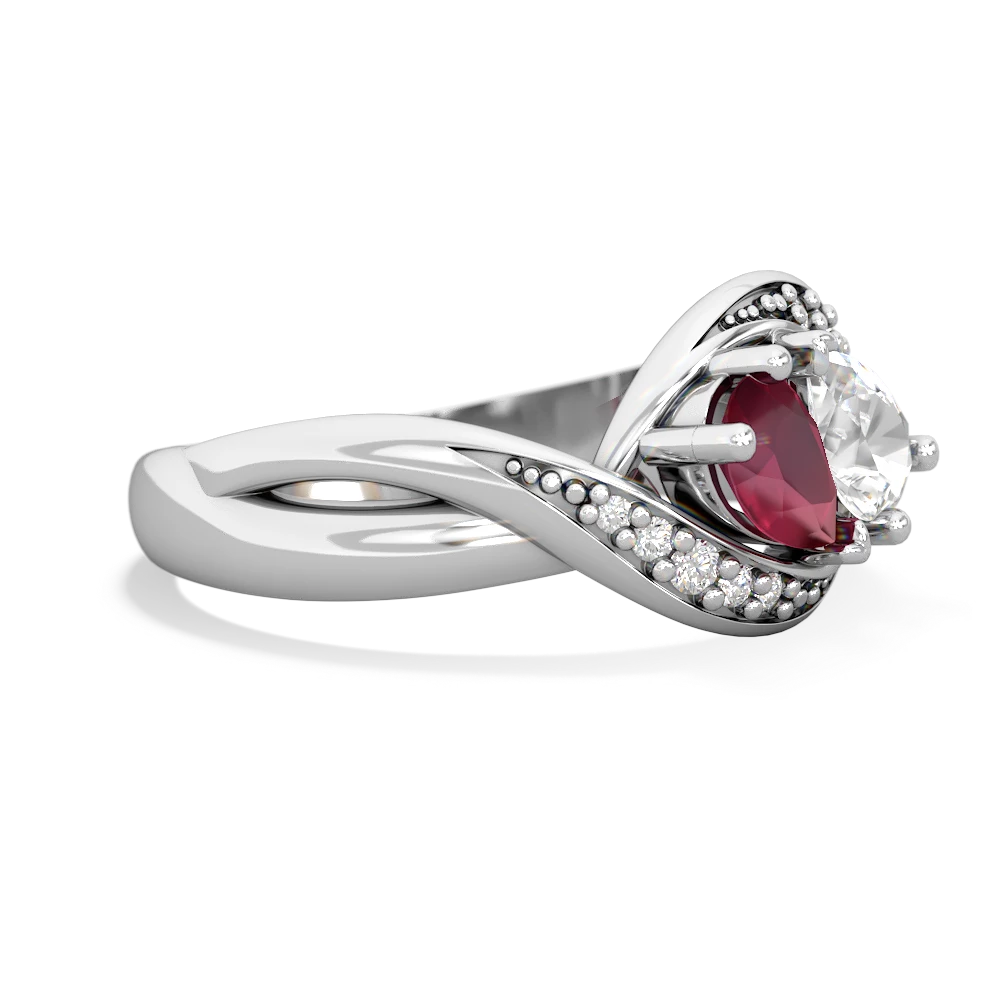 Ruby Summer Winds 14K White Gold ring R5342