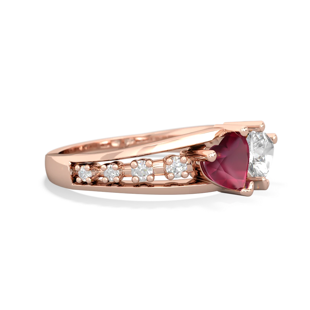 Ruby Heart To Heart 14K Rose Gold ring R3342