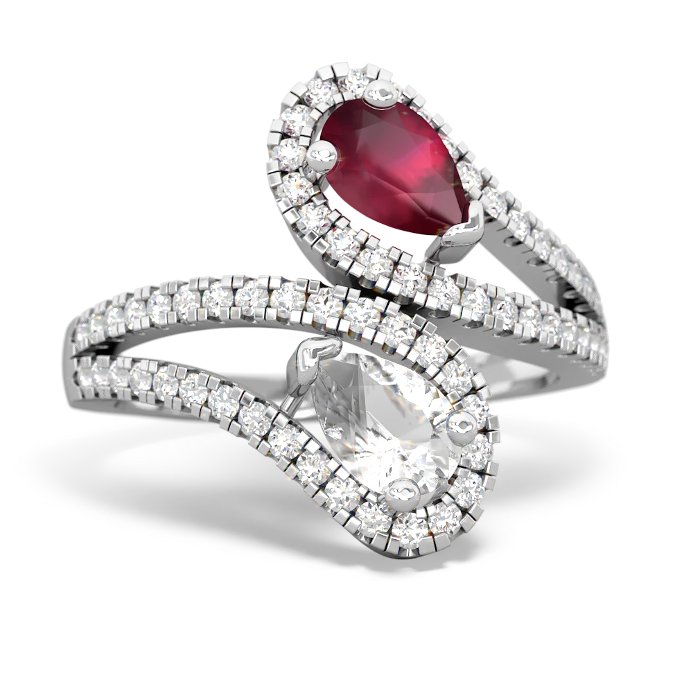 Ruby Diamond Dazzler 14K White Gold ring R3000