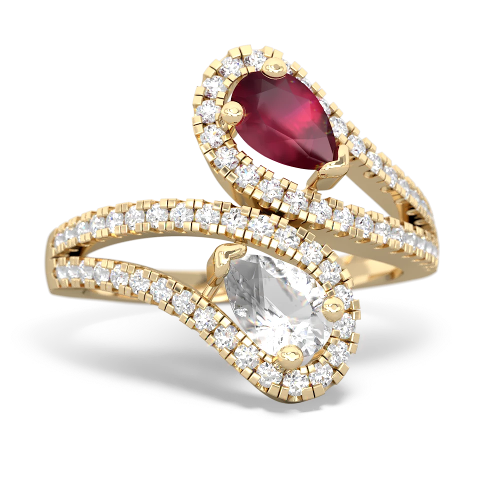 Ruby Diamond Dazzler 14K Yellow Gold ring R3000