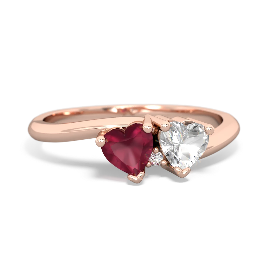 Ruby Sweethearts 14K Rose Gold ring R5260