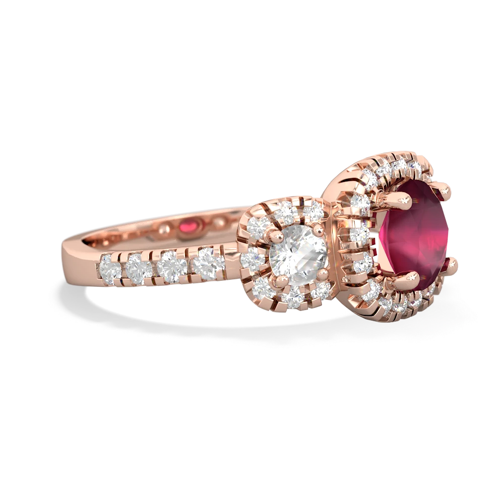 Ruby Regal Halo 14K Rose Gold ring R5350