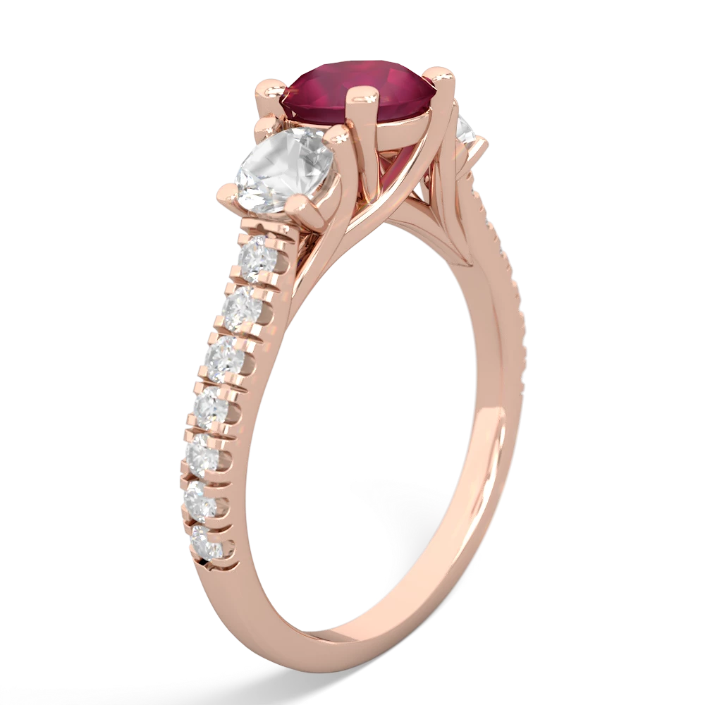 Ruby Pave Trellis 14K Rose Gold ring R5500