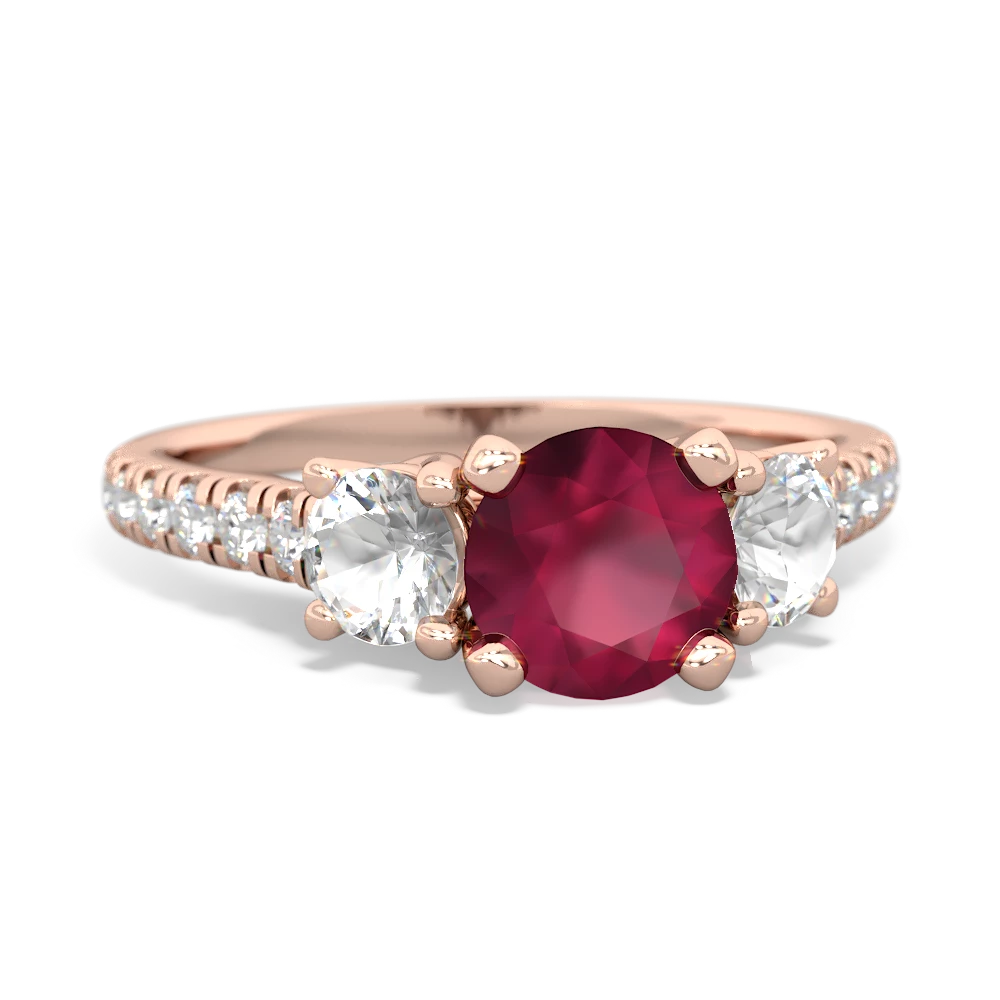 Ruby Pave Trellis 14K Rose Gold ring R5500