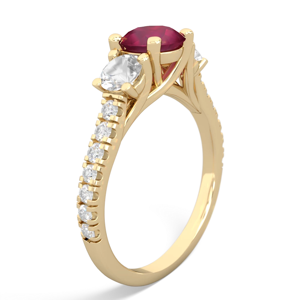 Ruby Pave Trellis 14K Yellow Gold ring R5500