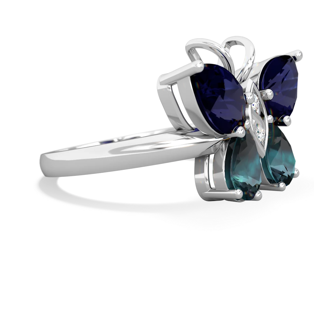 Sapphire Butterfly 14K White Gold ring R2215