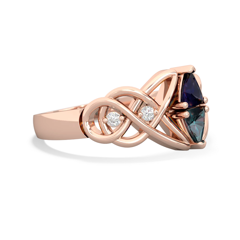 Sapphire Keepsake Celtic Knot 14K Rose Gold ring R5300