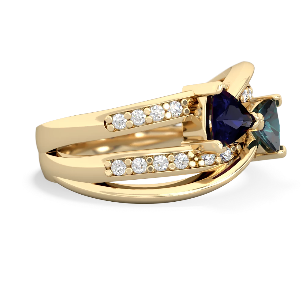 Sapphire Bowtie 14K Yellow Gold ring R2360