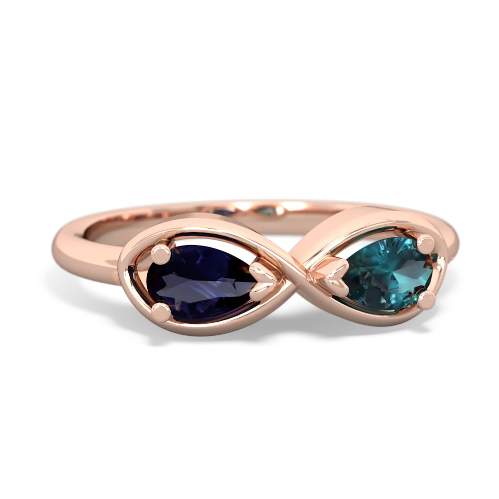 Sapphire Infinity 14K Rose Gold ring R5050