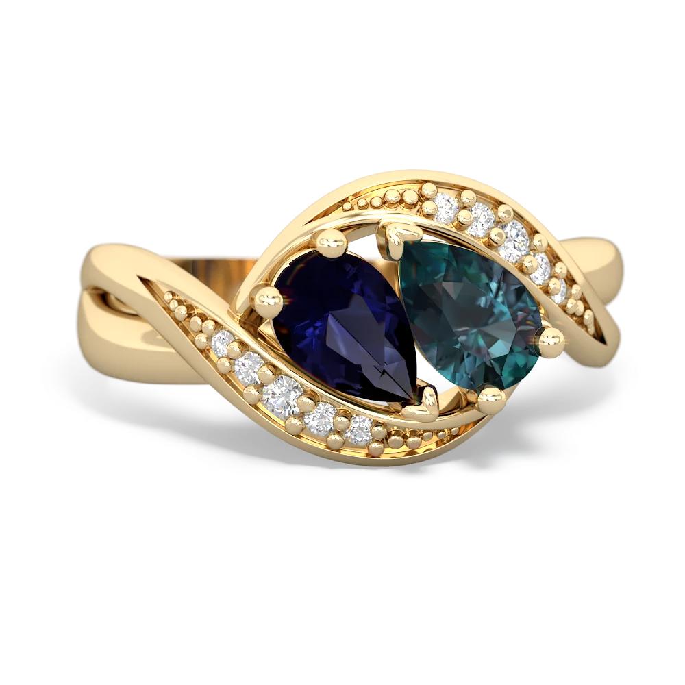 Sapphire Summer Winds 14K Yellow Gold ring R5342