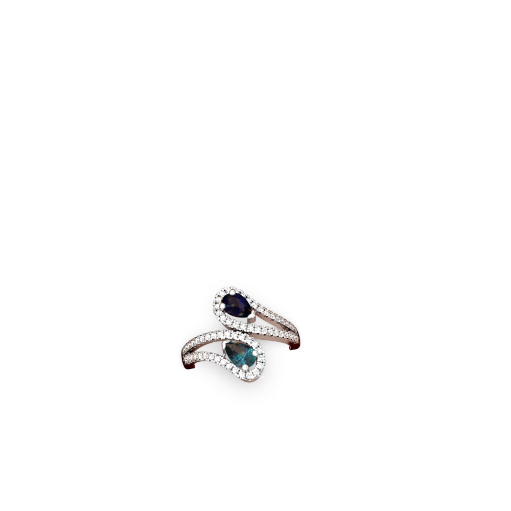 Sapphire Diamond Dazzler 14K White Gold ring R3000