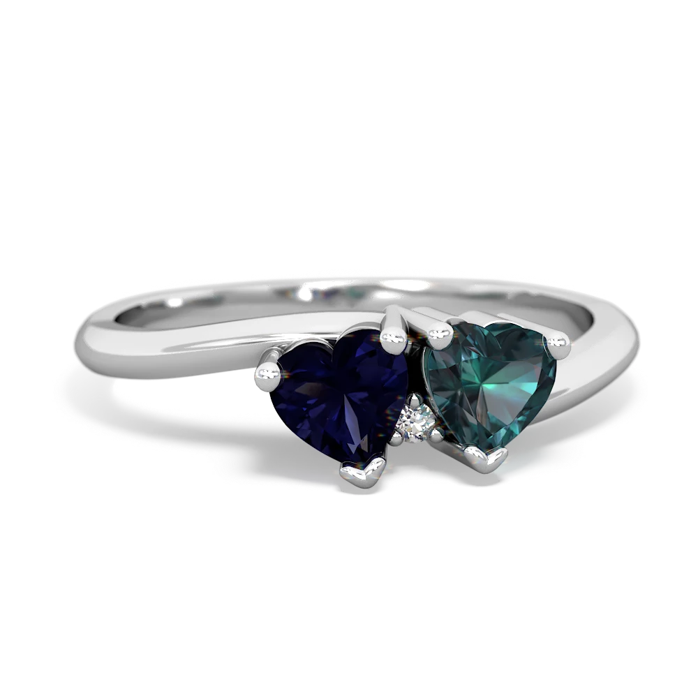 Sapphire Sweethearts 14K White Gold ring R5260