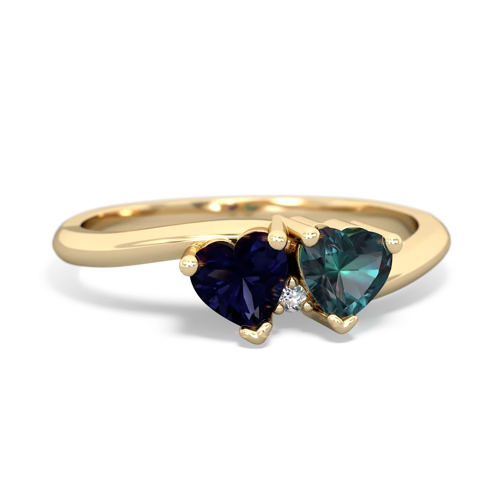 Sapphire Sweethearts 14K Yellow Gold ring R5260