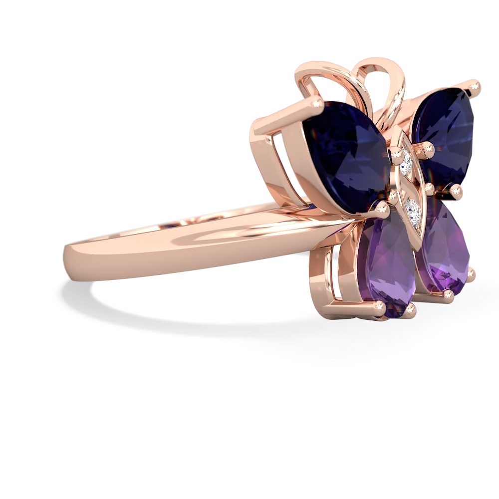 Sapphire Butterfly 14K Rose Gold ring R2215