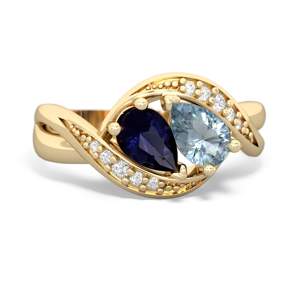 Sapphire Summer Winds 14K Yellow Gold ring R5342