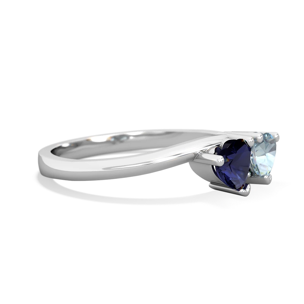 Sapphire Sweethearts 14K White Gold ring R5260