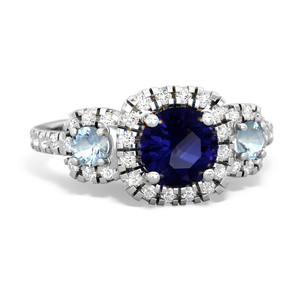 Sapphire Regal Halo 14K White Gold ring R5350