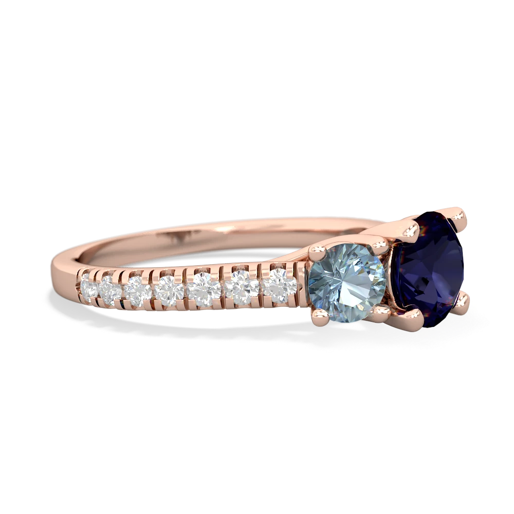 Sapphire Pave Trellis 14K Rose Gold ring R5500