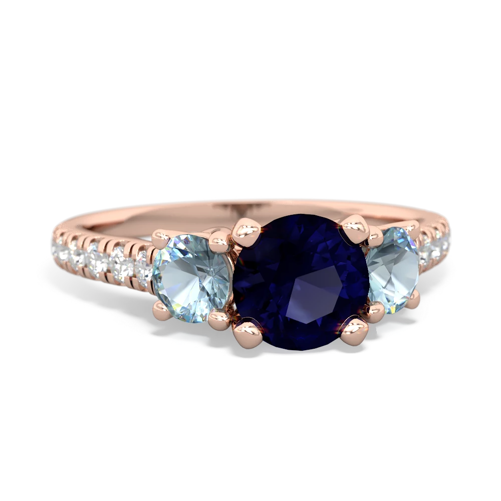 Sapphire Pave Trellis 14K Rose Gold ring R5500