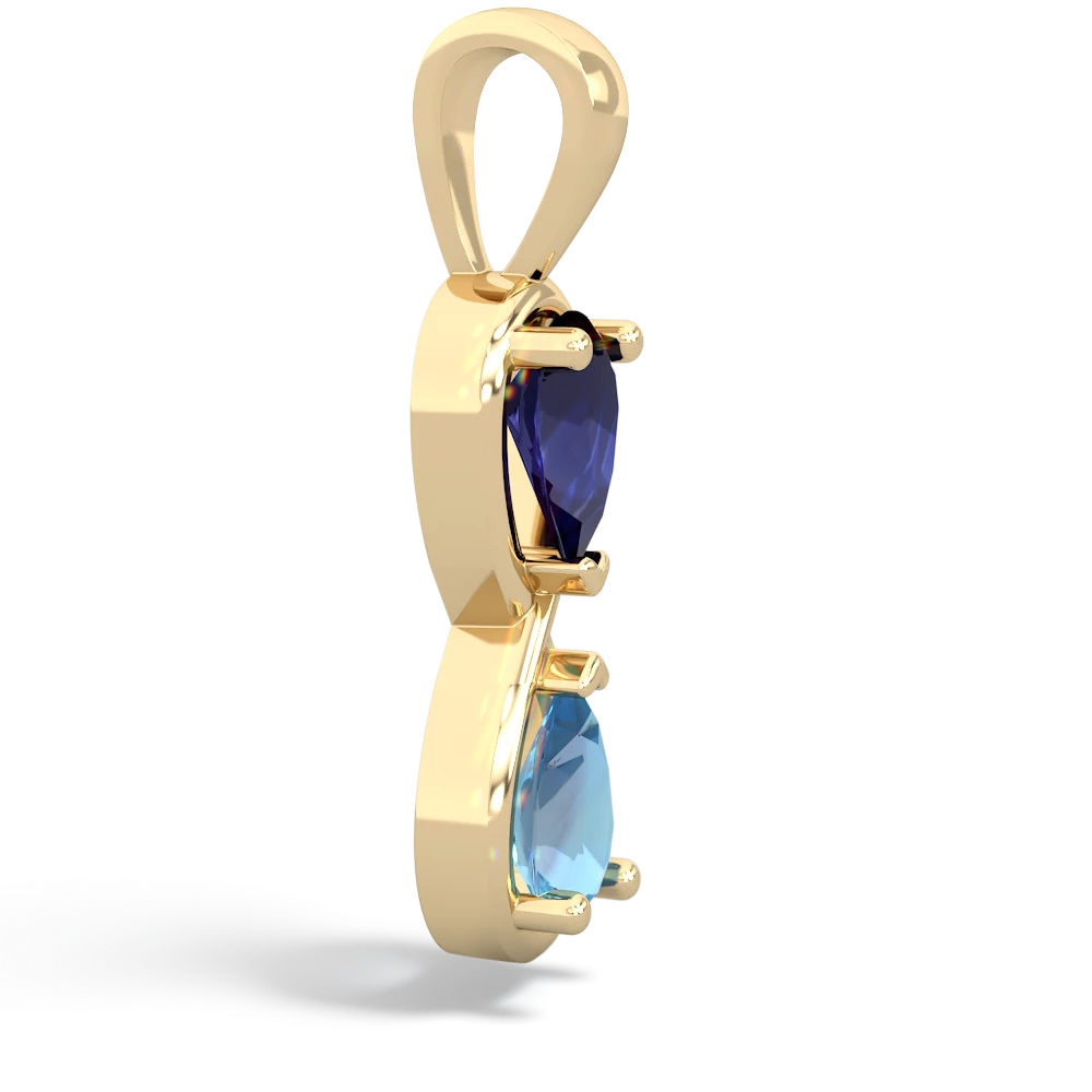 Sapphire Infinity 14K Yellow Gold pendant P5050