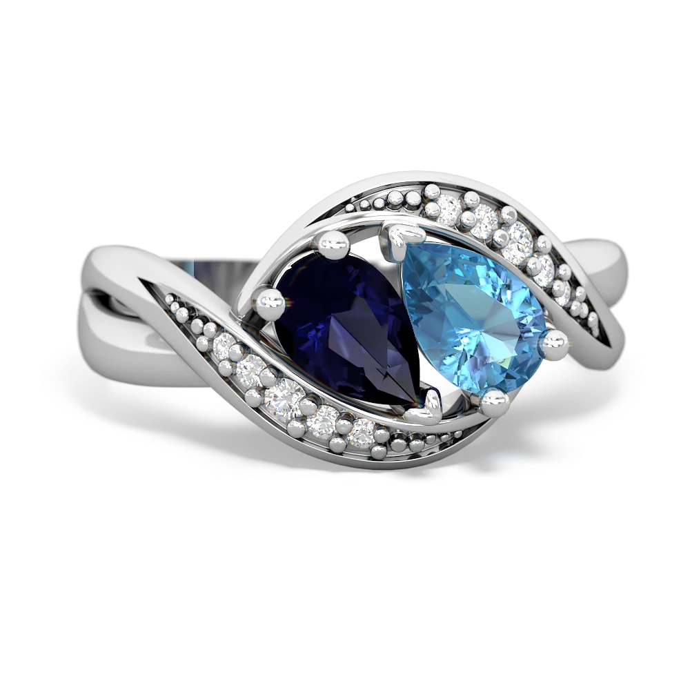 Sapphire Summer Winds 14K White Gold ring R5342