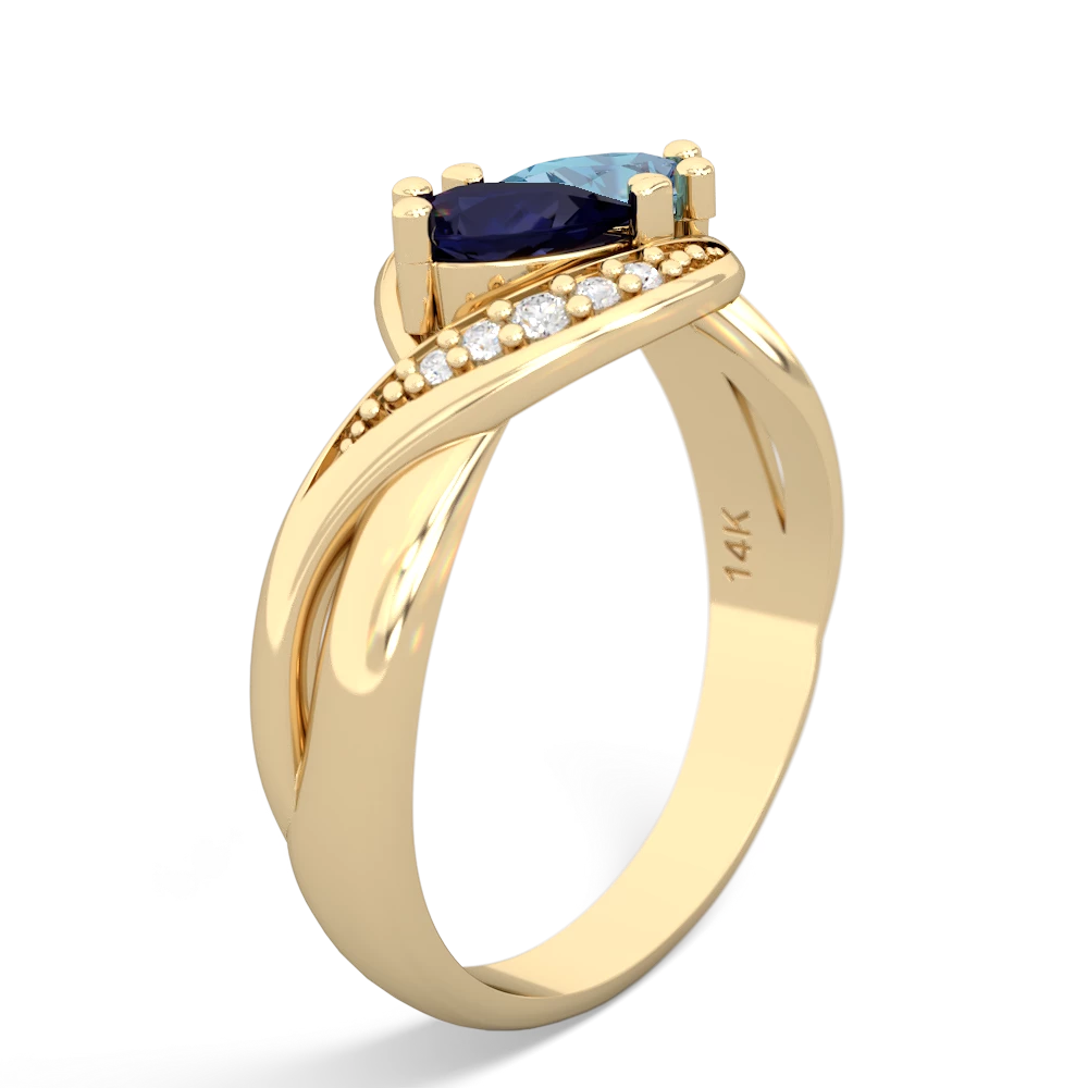 Sapphire Summer Winds 14K Yellow Gold ring R5342