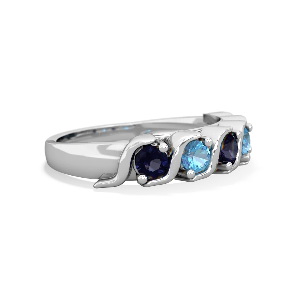 Sapphire Anniversary Band 14K White Gold ring R2089