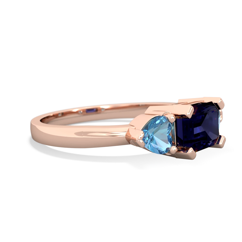 Sapphire Three Stone 14K Rose Gold ring R5235