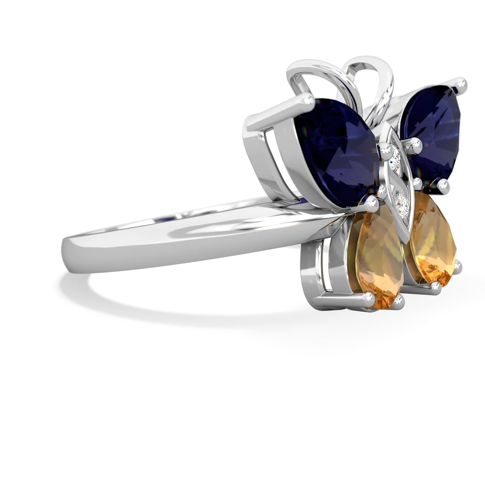 Sapphire Butterfly 14K White Gold ring R2215