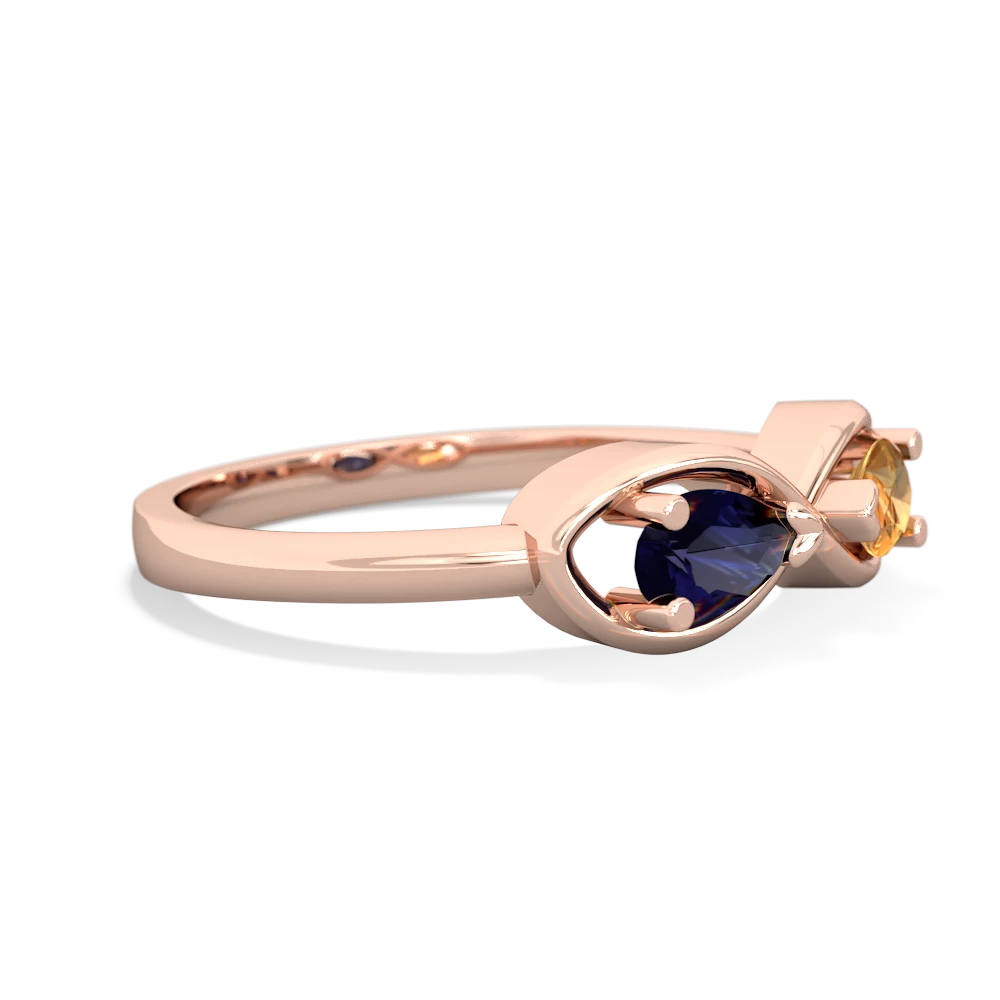 Sapphire Infinity 14K Rose Gold ring R5050