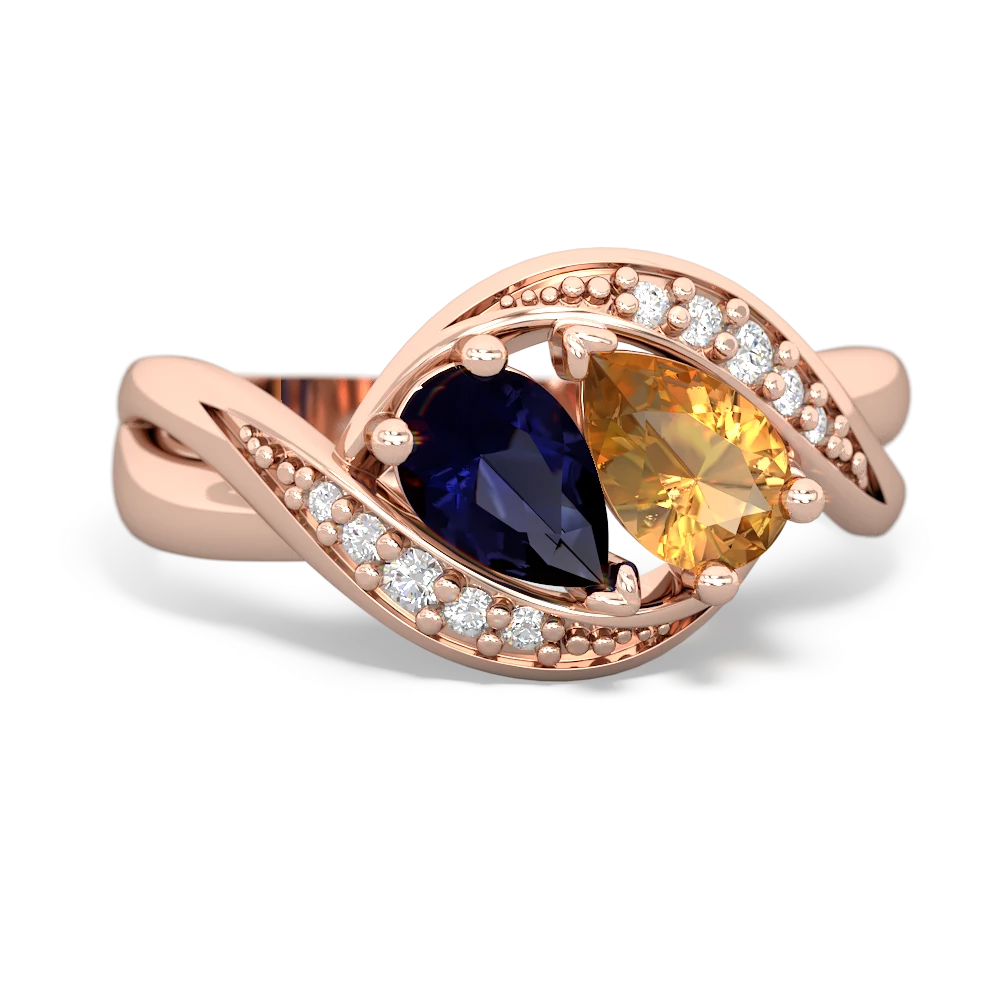 Sapphire Summer Winds 14K Rose Gold ring R5342