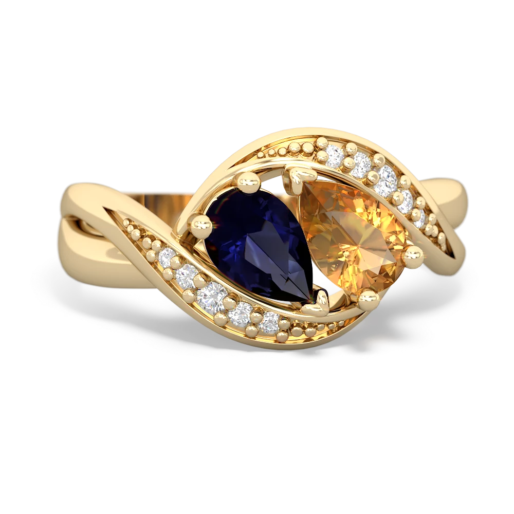 Sapphire Summer Winds 14K Yellow Gold ring R5342