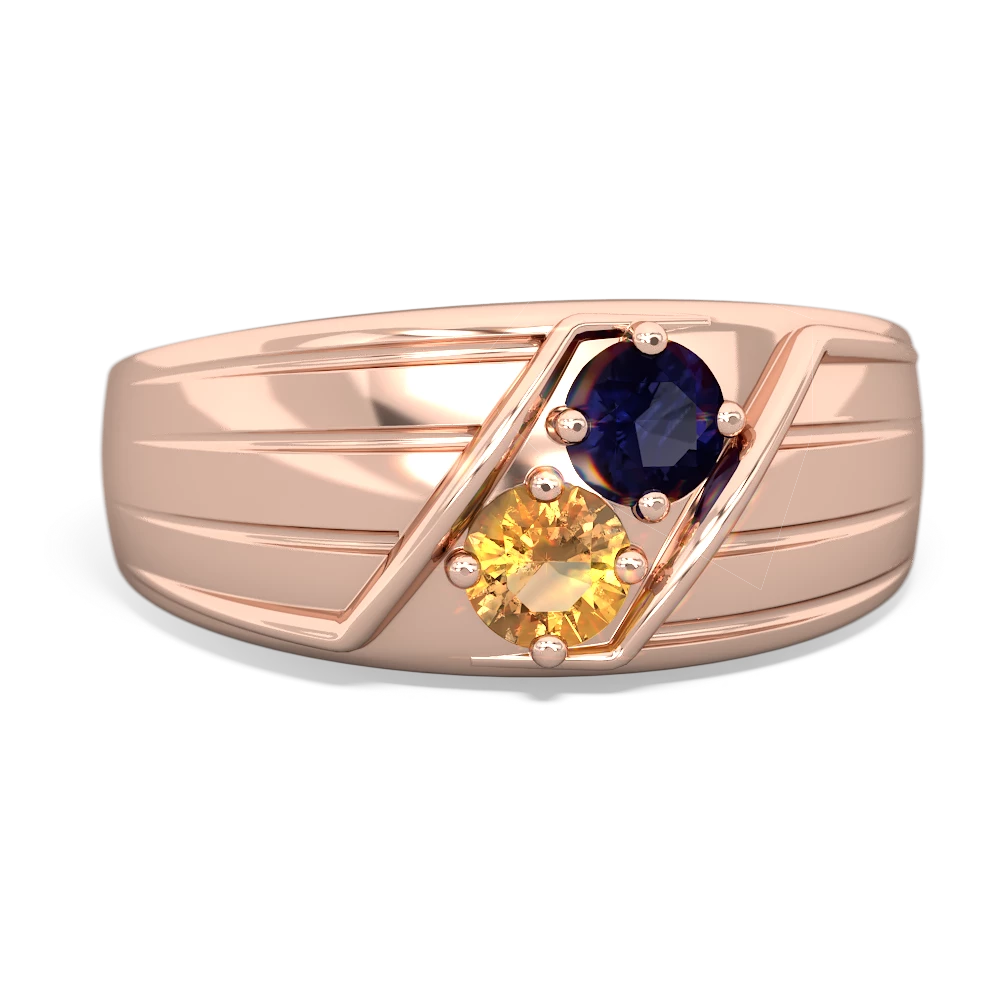 Sapphire Men's Streamline 14K Rose Gold ring R0460