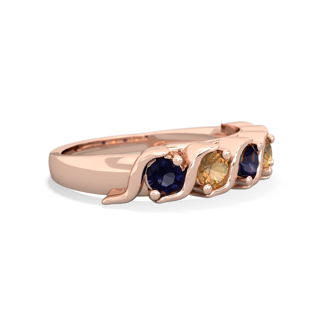 Sapphire Anniversary Band 14K Rose Gold ring R2089