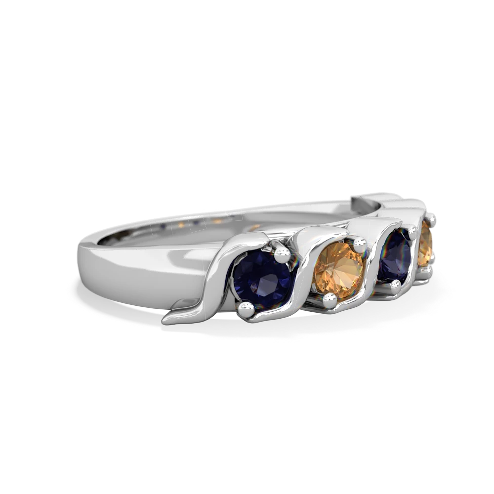 Sapphire Anniversary Band 14K White Gold ring R2089