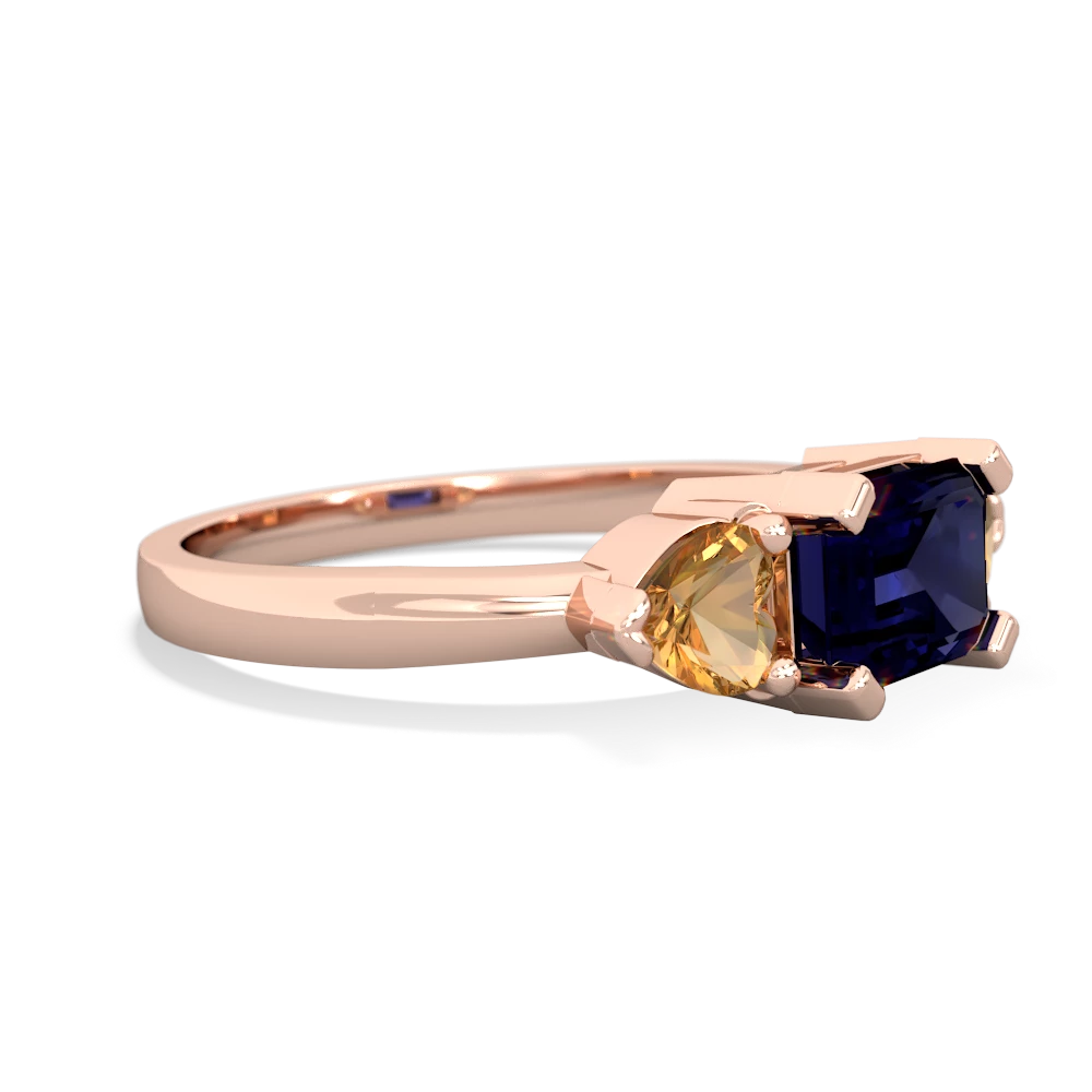 Sapphire Three Stone 14K Rose Gold ring R5235