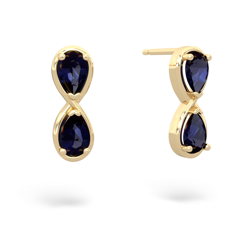 Sapphire Infinity 14K Yellow Gold earrings E5050