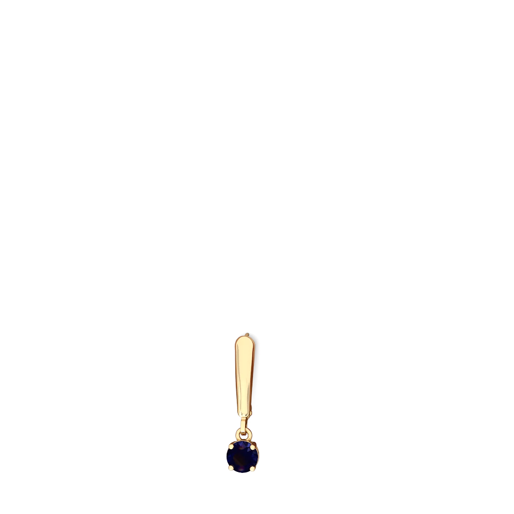 Sapphire 5Mm Round Lever Back 14K Yellow Gold earrings E2785