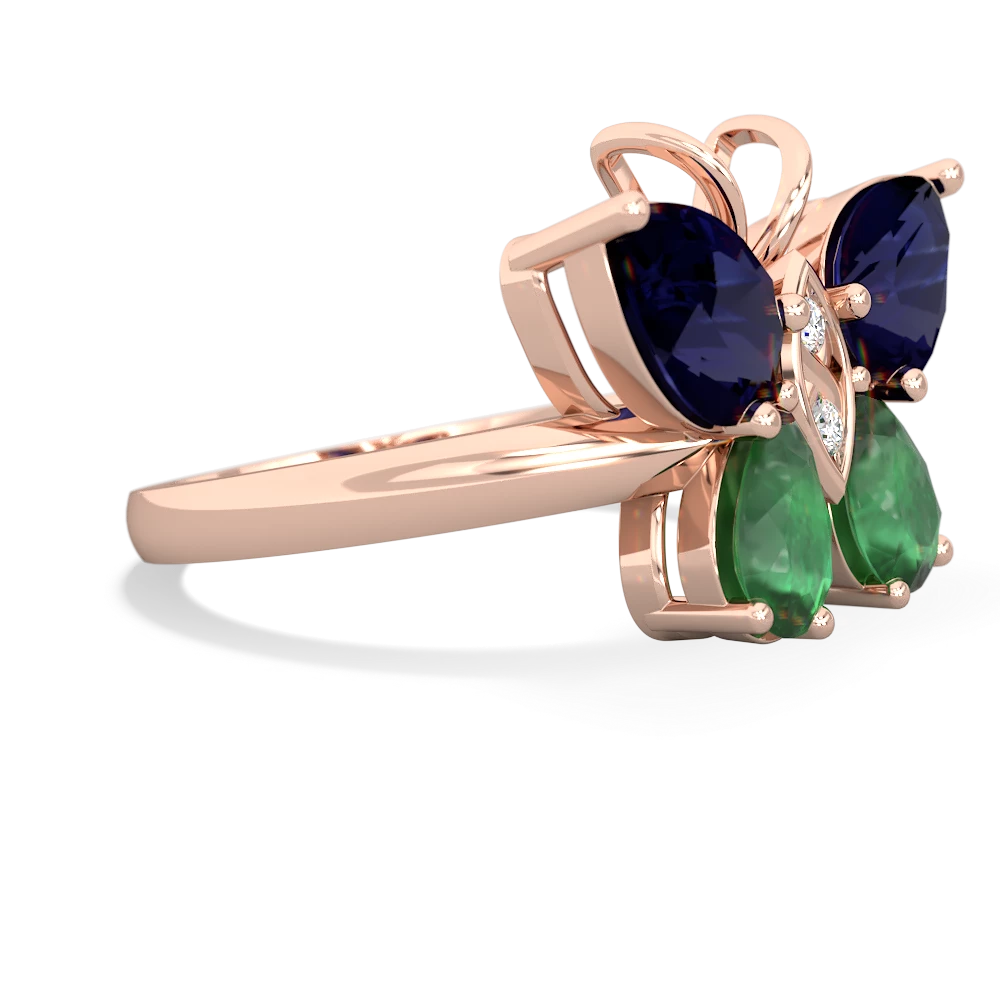 Sapphire Butterfly 14K Rose Gold ring R2215